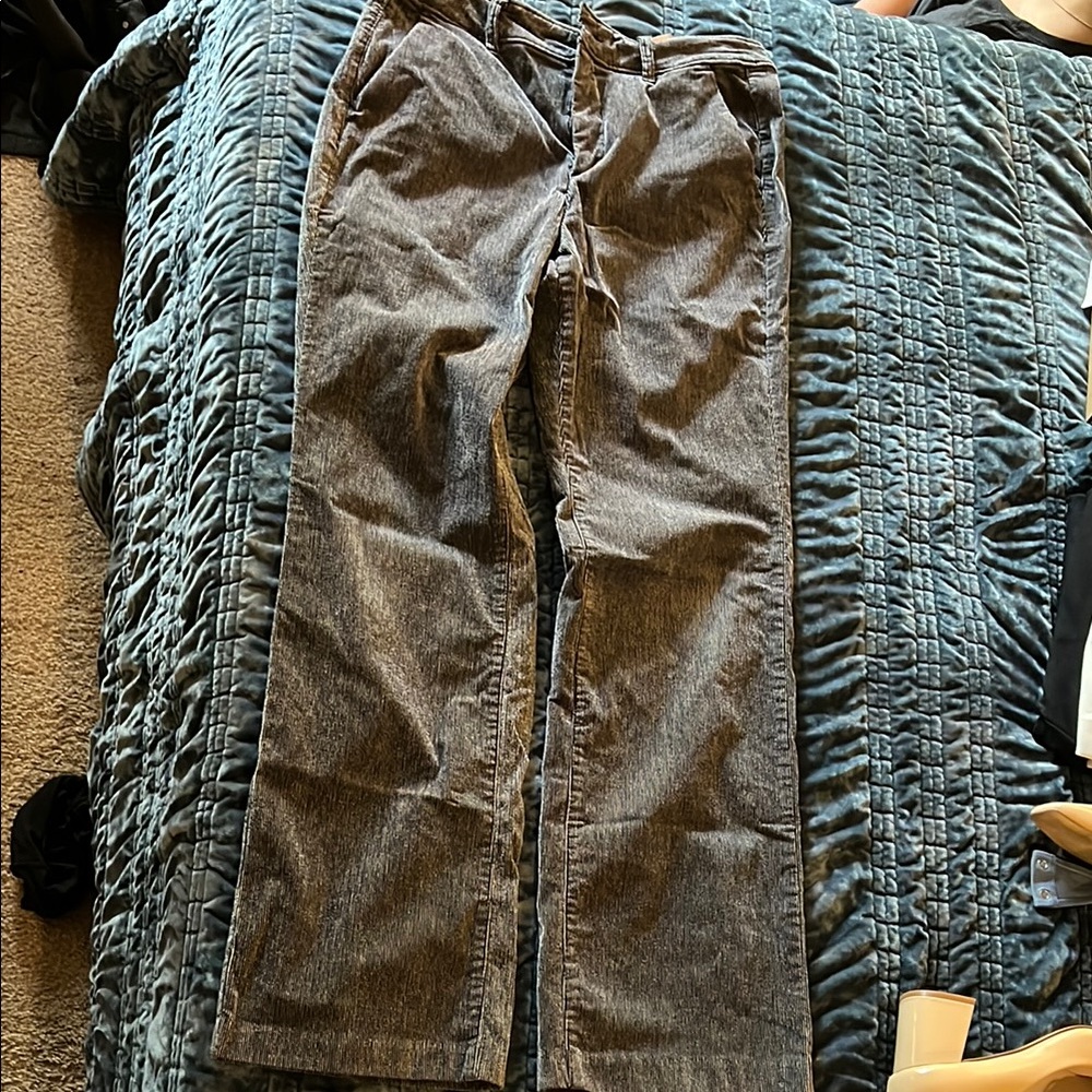 Women’s Gray Corduroy Flared Pants